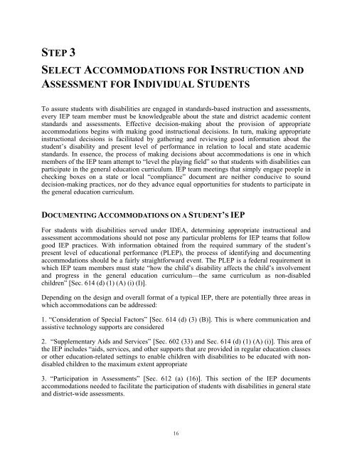 ACCOMMODATIONS MANUAL - The Office of Special Education ...