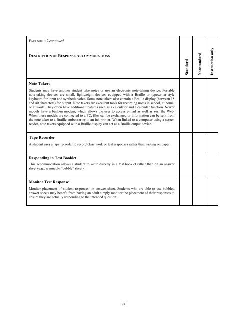 ACCOMMODATIONS MANUAL - The Office of Special Education ...