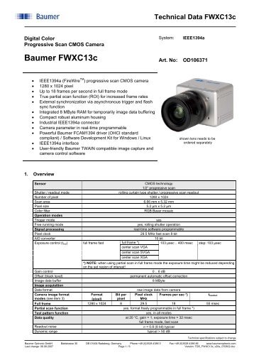 Baumer FWXC13c