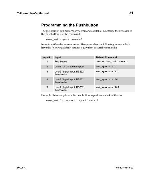 TR-33 TR-34 TR-35 Trillium Rhino User's Manual - Frame Grabbers