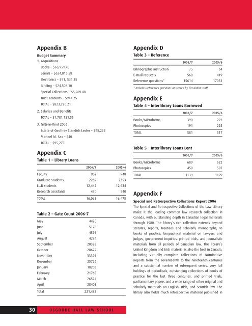 Annual Report 2006-2007 - Osgoode Hall Law School - York ...