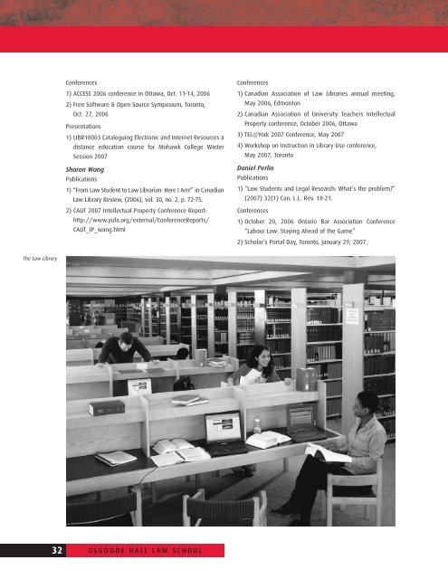 Annual Report 2006-2007 - Osgoode Hall Law School - York ...