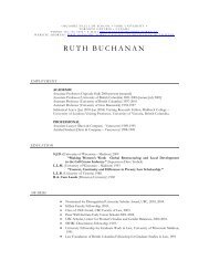 RUTH BUCHANAN - Osgoode Hall Law School - York University