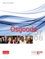 Annual Report (final) - Osgoode Hall Law School - York University