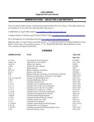 Abbreviations - Osgoode Hall Law School