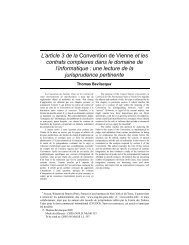 Convention de Vienne et les contrats complexes ... - CISG Database