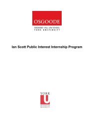 Ian Scott Public Interest Internship Program - Osgoode Hall Law ...