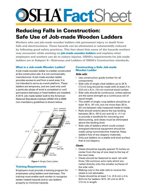Safe Use of Job-made Wooden Ladders - OSHA
