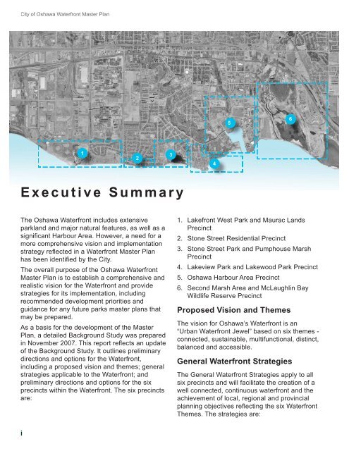 Waterfront Master Plan Preliminary Directions and ... - City of Oshawa
