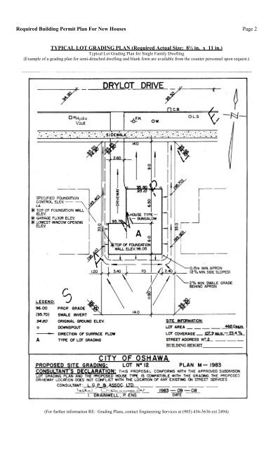 Requirements - Building Permit Plans For New ... - City of Oshawa