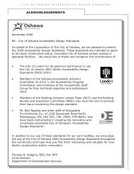 REVISED Oshawa Accessibility Design Standards ... - City of Oshawa