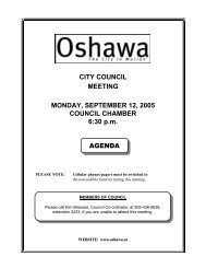 CITY COUNCIL MEETING MONDAY, SEPTEMBER ... - City of Oshawa