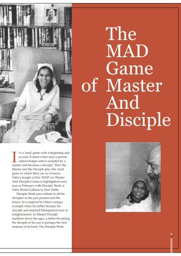 The MAD Game of Master And Disciple - Osho World