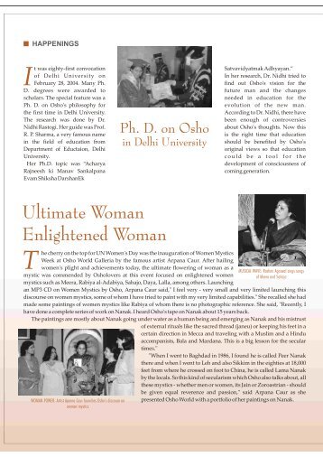 Ultimate Woman Enlightened Woman - Osho World