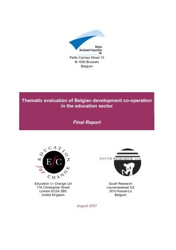 evaluation report - Belgium
