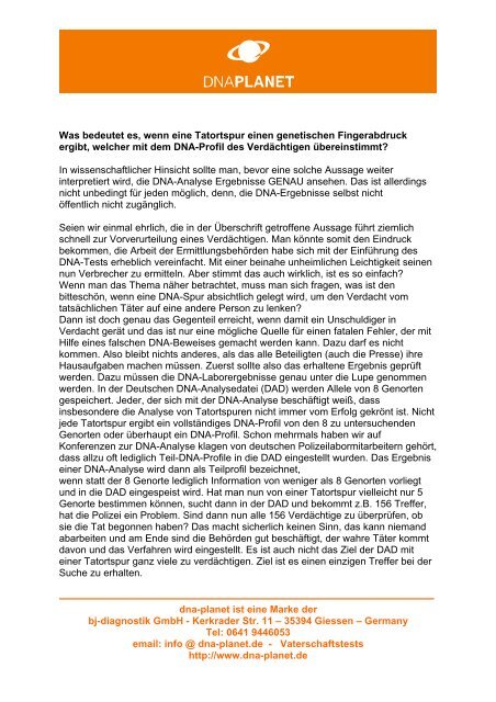 Dna Planet Ist Eine Marke Der Bj Diagnostik Gmbh