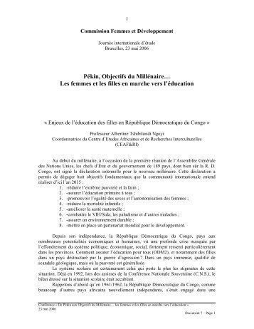 Enjeux de l'éducation des filles en RDC (PDF, 152.86 Kb)