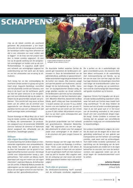 Dimensie 3: dossier DR Congo - Buitenlandse Zaken