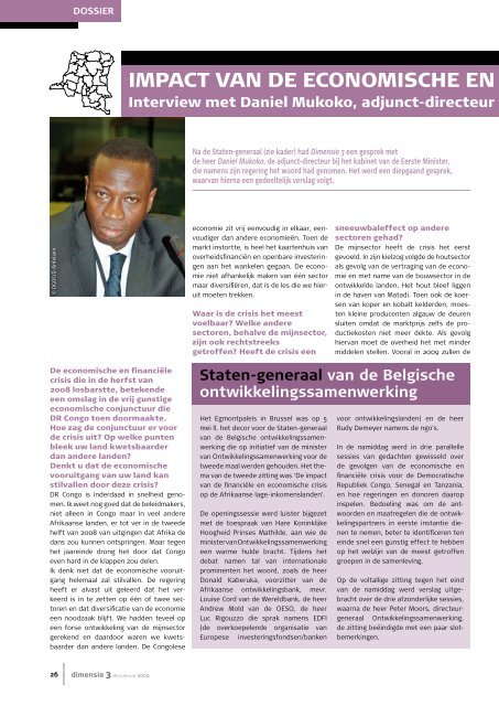 Dimensie 3: dossier DR Congo - Buitenlandse Zaken