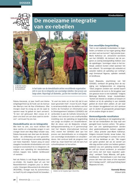 Dimensie 3: dossier DR Congo - Buitenlandse Zaken
