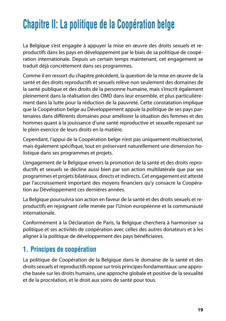 Note politique sur "La Coopération belge au Développement dans ...