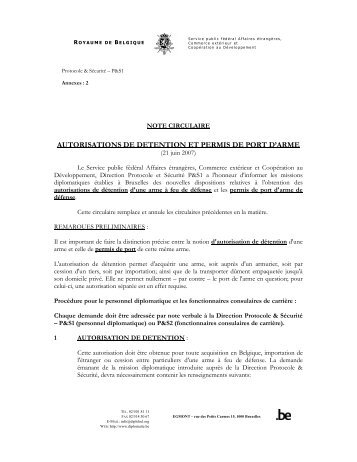 Les autorisations de détentions et de permis de port d'arme