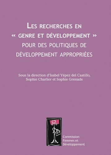 Les recherches en "genre et développement" pour des ... - Belgium