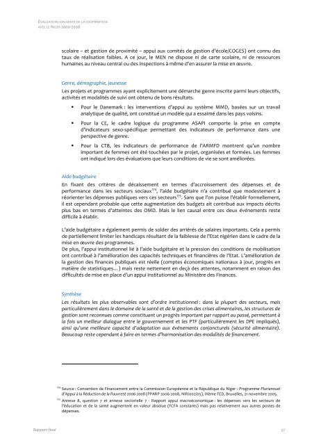 Evaluation conjointe de la coopération de la Commission ... - OECD