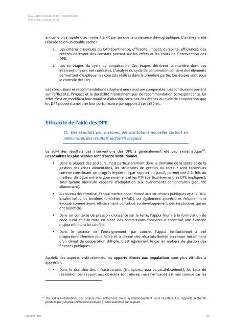 Evaluation conjointe de la coopération de la Commission ... - OECD