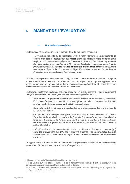 Evaluation conjointe de la coopération de la Commission ... - OECD