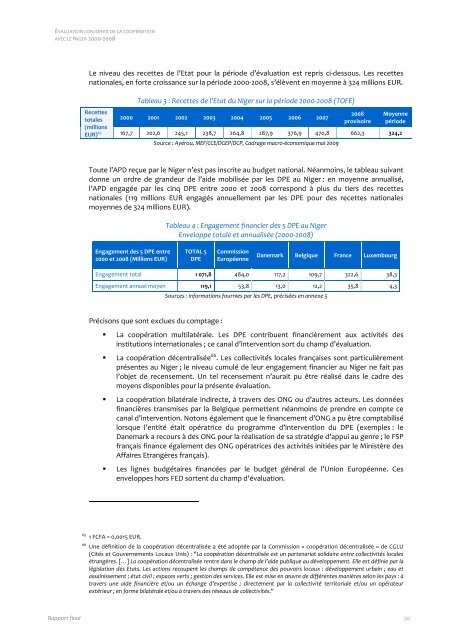 Evaluation conjointe de la coopération de la Commission ... - OECD