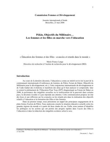 Education des femmes et des filles (PDF, 451.8 Kb)