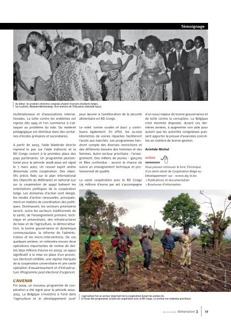 Dimension 3: RDC, 50 ans! (PDF, 3.23 MB)