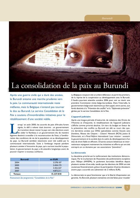 La consolidation de la paix au Burundi (PDF, 431.72 Kb)