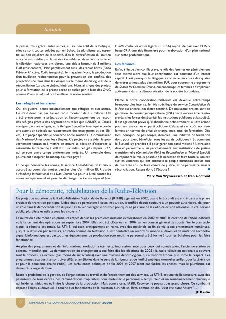 La consolidation de la paix au Burundi (PDF, 431.72 Kb)