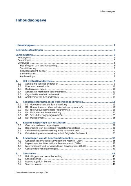 Eindverslag (PDF, 1.51 MB) - Buitenlandse Zaken - Belgium