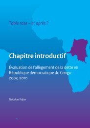 Chapitre introductif du Dr. Théodore Trefon - Belgium