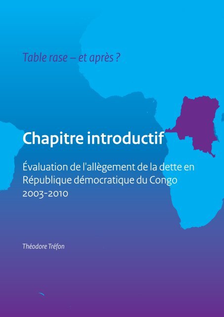 Chapitre introductif du Dr. Théodore Trefon - Belgium