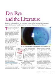 Dry Eye and the Literature - Review of Optometry