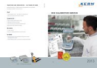 DKD CALIBRATION SERVICE - KERN & SOHN GmbH