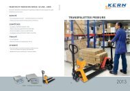 TRANSPALETTES PESEURS - KERN & SOHN GmbH