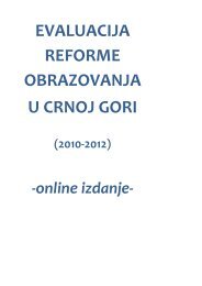 evaluacija reforme obrazovanja u crnoj gori - Zavod za školstvo