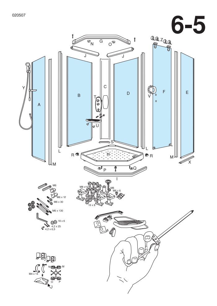 Porsgrund Showerama 6 5 Deler
