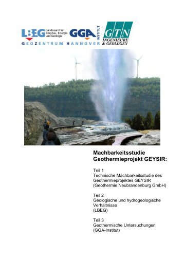 Machbarkeitsstudie Geothermieprojekt GEYSIR: - Stadt OsnabrÃ¼ck