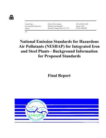 National Emission Standards for Hazardous Air Pollutants (NESHAP ...