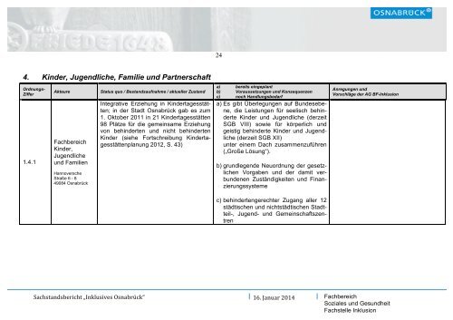 Sachstandsbericht Inklusives Osnabrück (1,6 MB) - Stadt Osnabrück