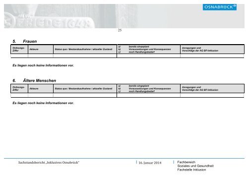 Sachstandsbericht Inklusives Osnabrück (1,6 MB) - Stadt Osnabrück