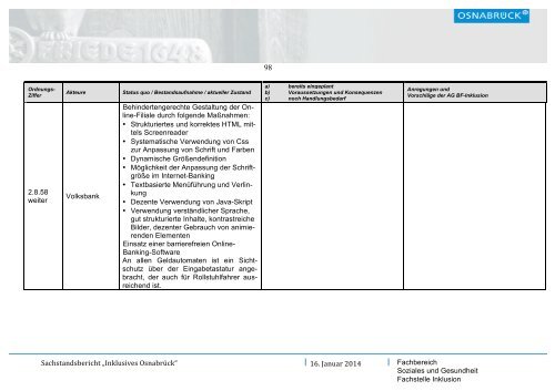 Sachstandsbericht Inklusives Osnabrück (1,6 MB) - Stadt Osnabrück