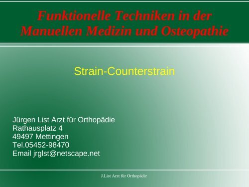 Strain Counterstrain