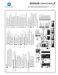 bizhub C554/C454 Configuration Sheet